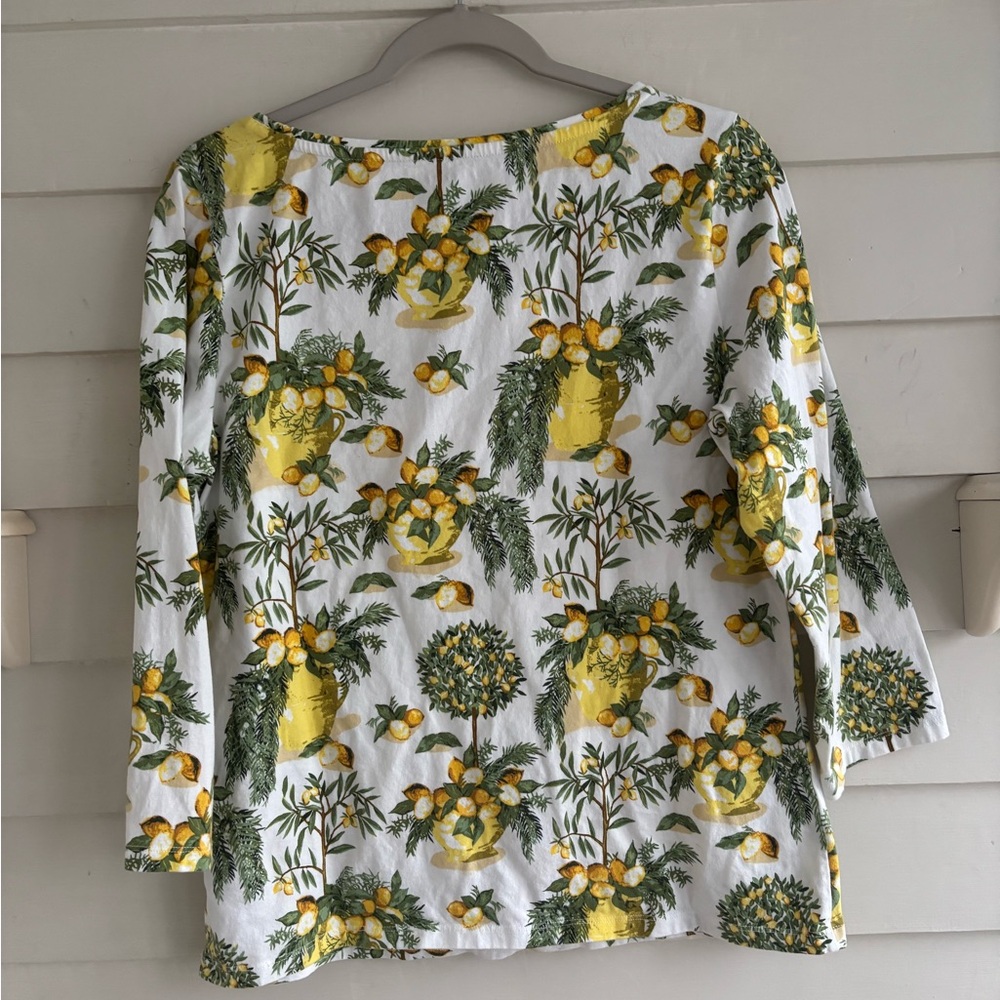 Talbots Lemon Tree Top Size Large - Picture 6 of 6